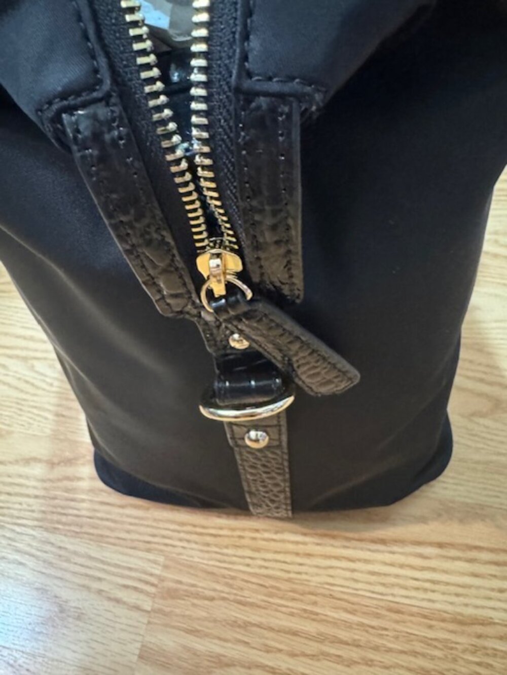 NWT Brahmin Duxbury Weekender Bag - Black Croc Embossed Leather & Nylon - $475 - Picture 8 of 12